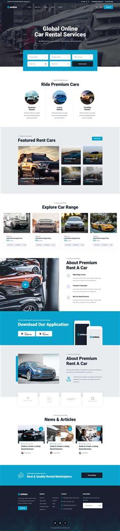 汽车租赁市场预约平台HTML5模板