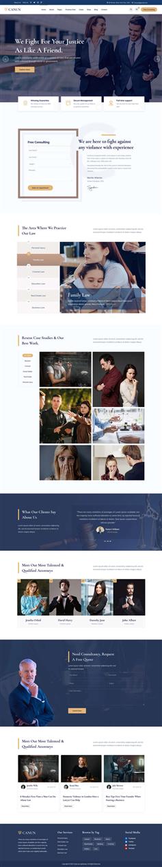HTML5法律事务咨询官网模板