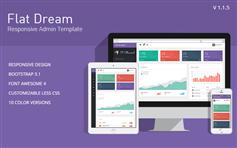 10种颜色后台模板_扁平Bootstrap响应管理模板 - Flat Dream v1.1.5