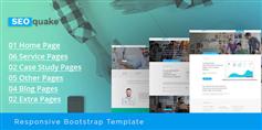 SEO quake - 搜索引擎优化和数字营销机构HTML5响应模板高端企业模板UI