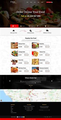 在线披萨订餐外卖网页HTML模板