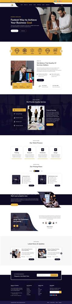 HTML5商业方案解决公司网站模板