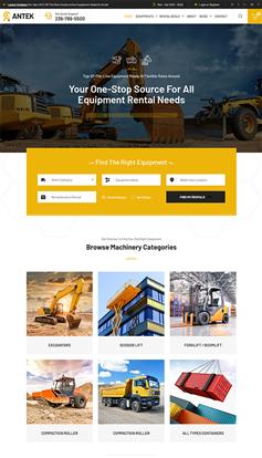建筑公司设备租赁公司网站模板