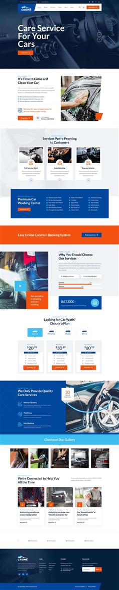 HTML5页面洗车店服务网站模板