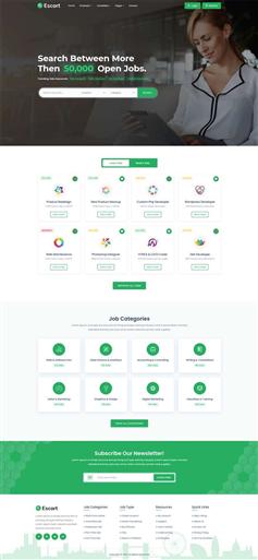找工作招聘门户网站web网页模板