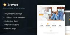 响应html5企业模板_Bootstrap3框架公司网站UI界面源码适用手机端  - Bravers